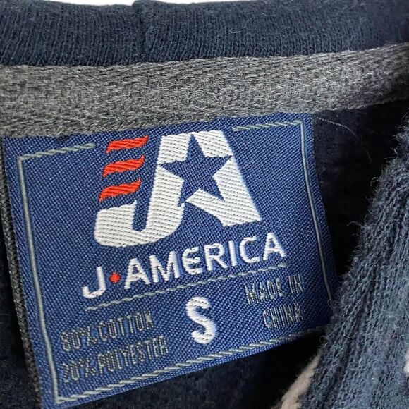 West Hartford Wolves Hockey Small Blue Lace Up Hoodie Sweatshirt Kanye Oversized - Picture 3 of 11